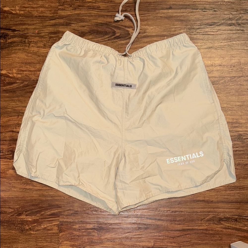 Essentials Men's Cream Athletic Shorts